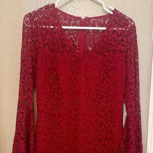 Burgundy lace dress